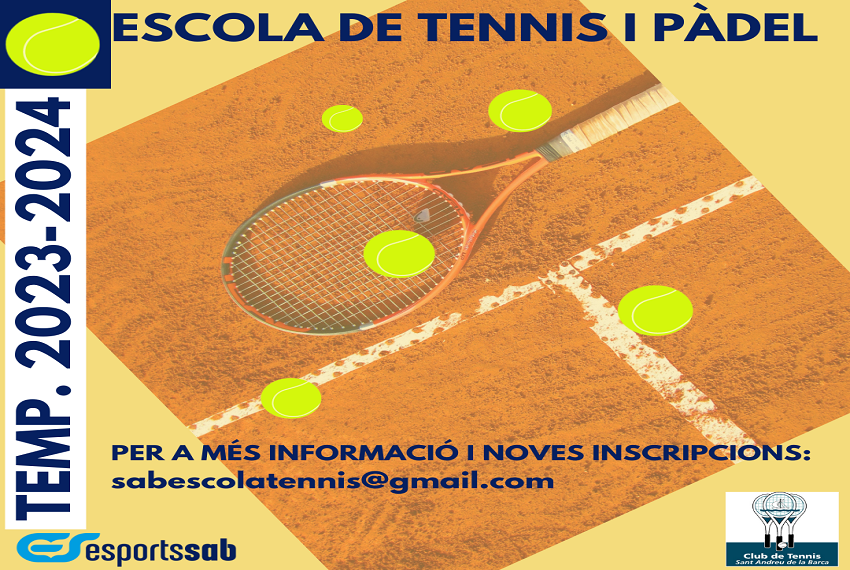 Inici Escola de Tennis/pàdel 2023/2024